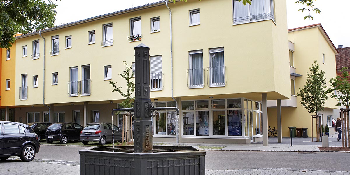 Der Brunnen vor dem Haus am Schlösslesbrunnen