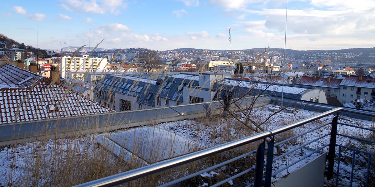 Blick über Stuttgart von der Dachterasse aus